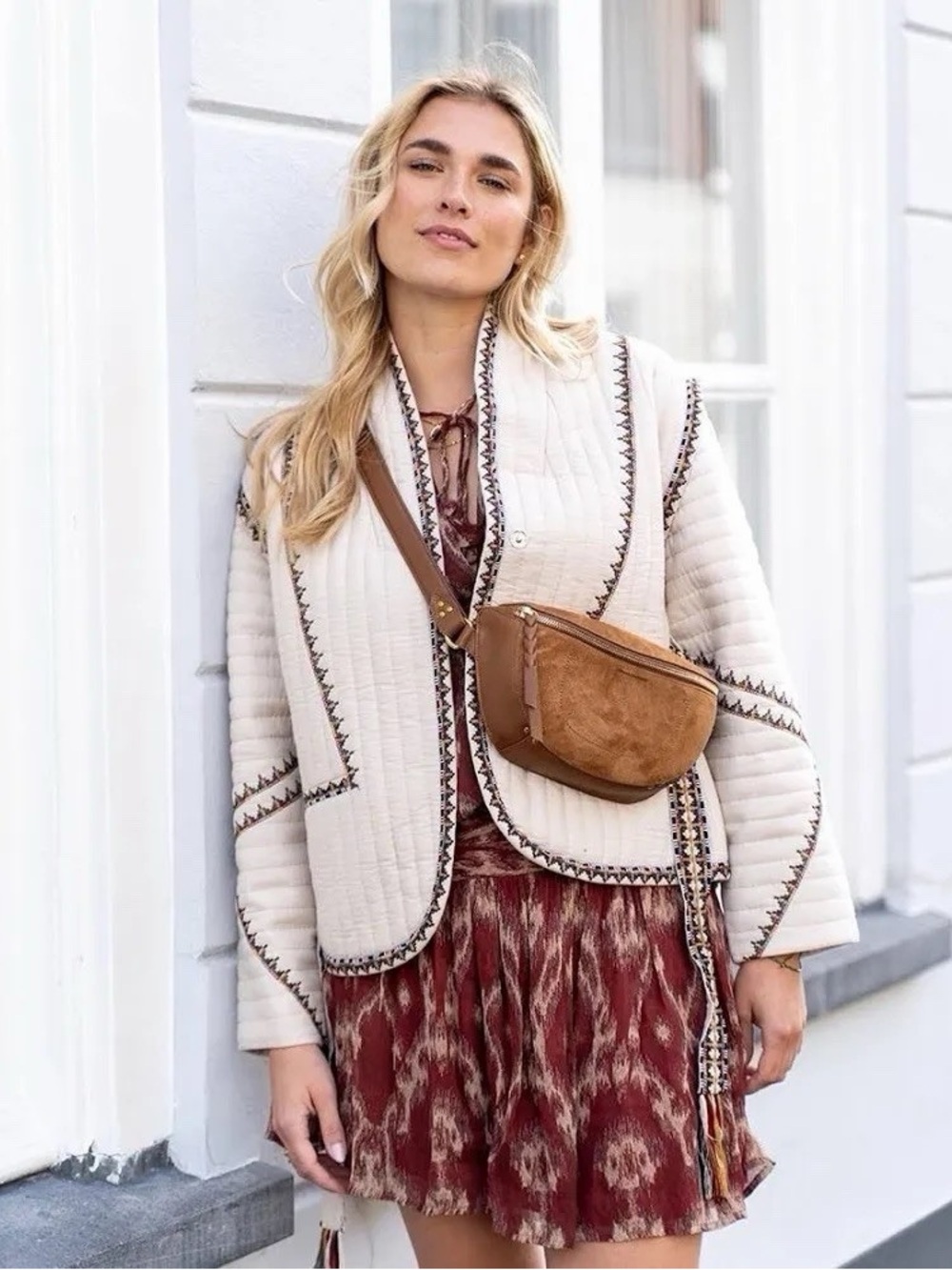 Magaschoni Cotton Quilted Tie Jacket - Picture 4 of 11